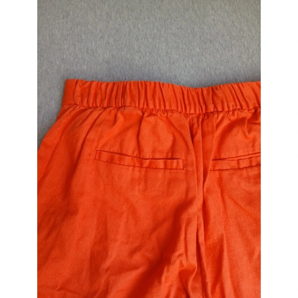 Banana Republic Pants Small Linen Wide Leg Resort Beach Cruise Boho Coral